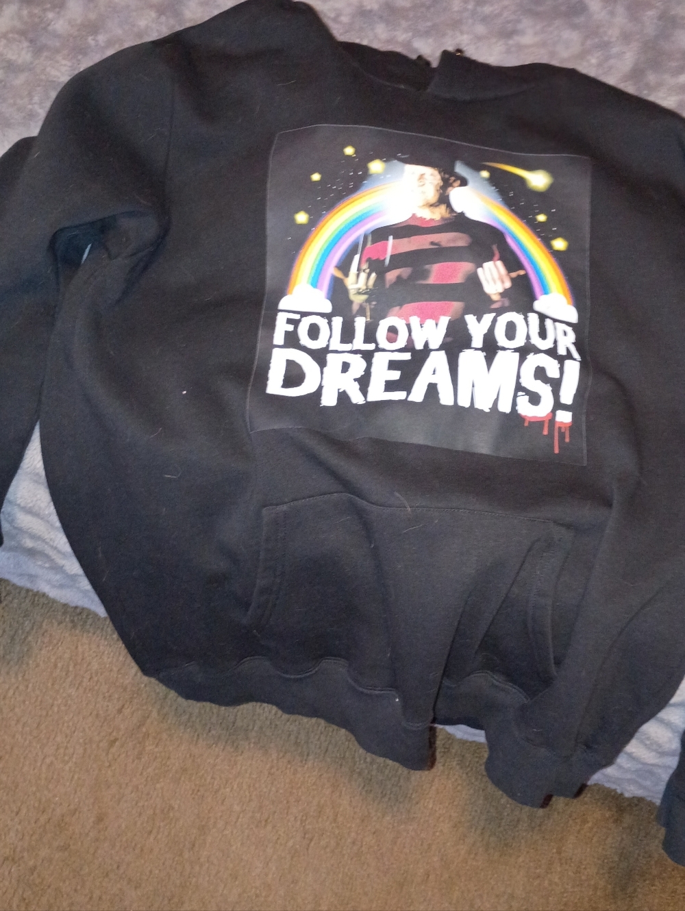 Horror Follow Your Dreams Black Hoodie Sweatshirt